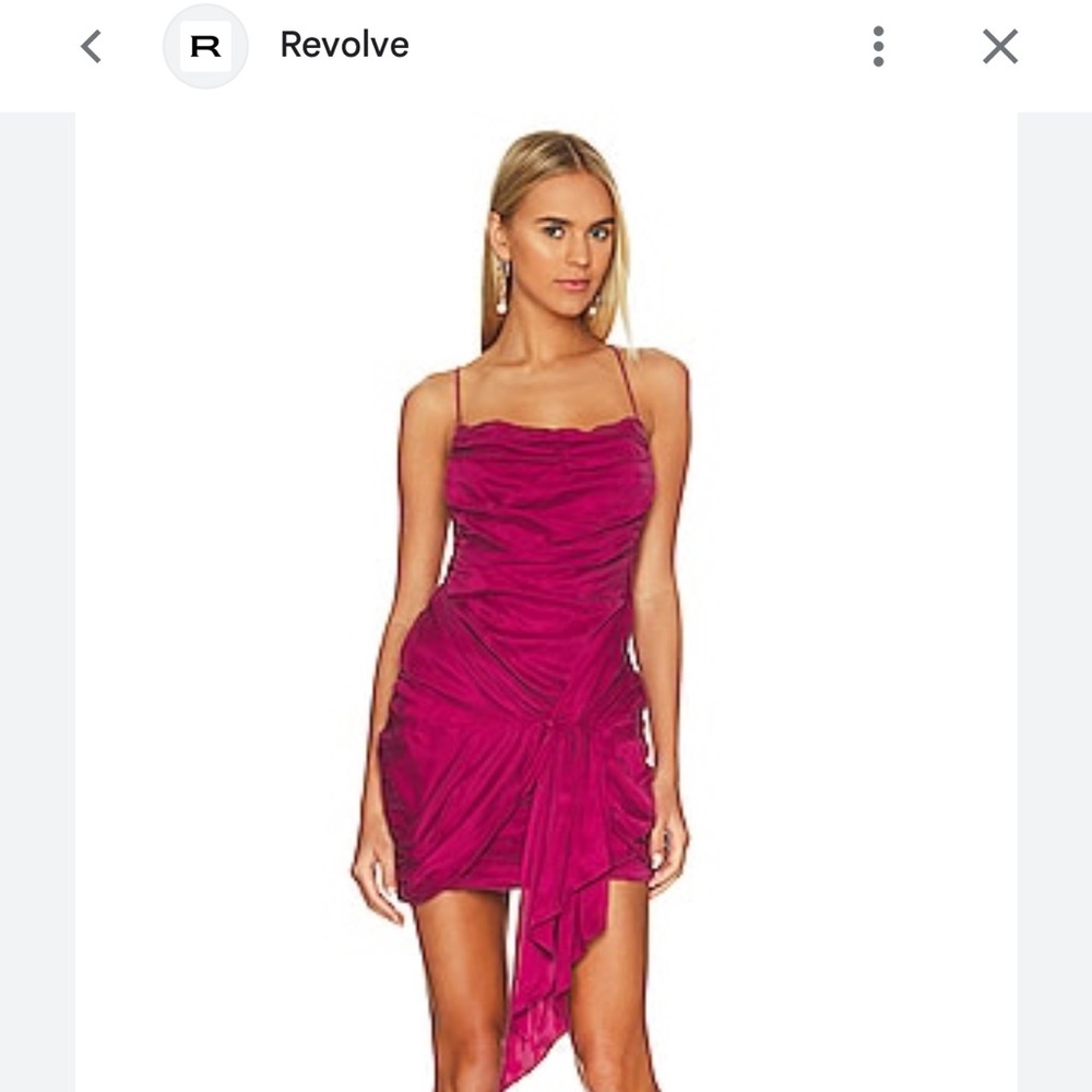 New with tag: For Love And Lemons Dark Fuchsia Tie Draped Dress